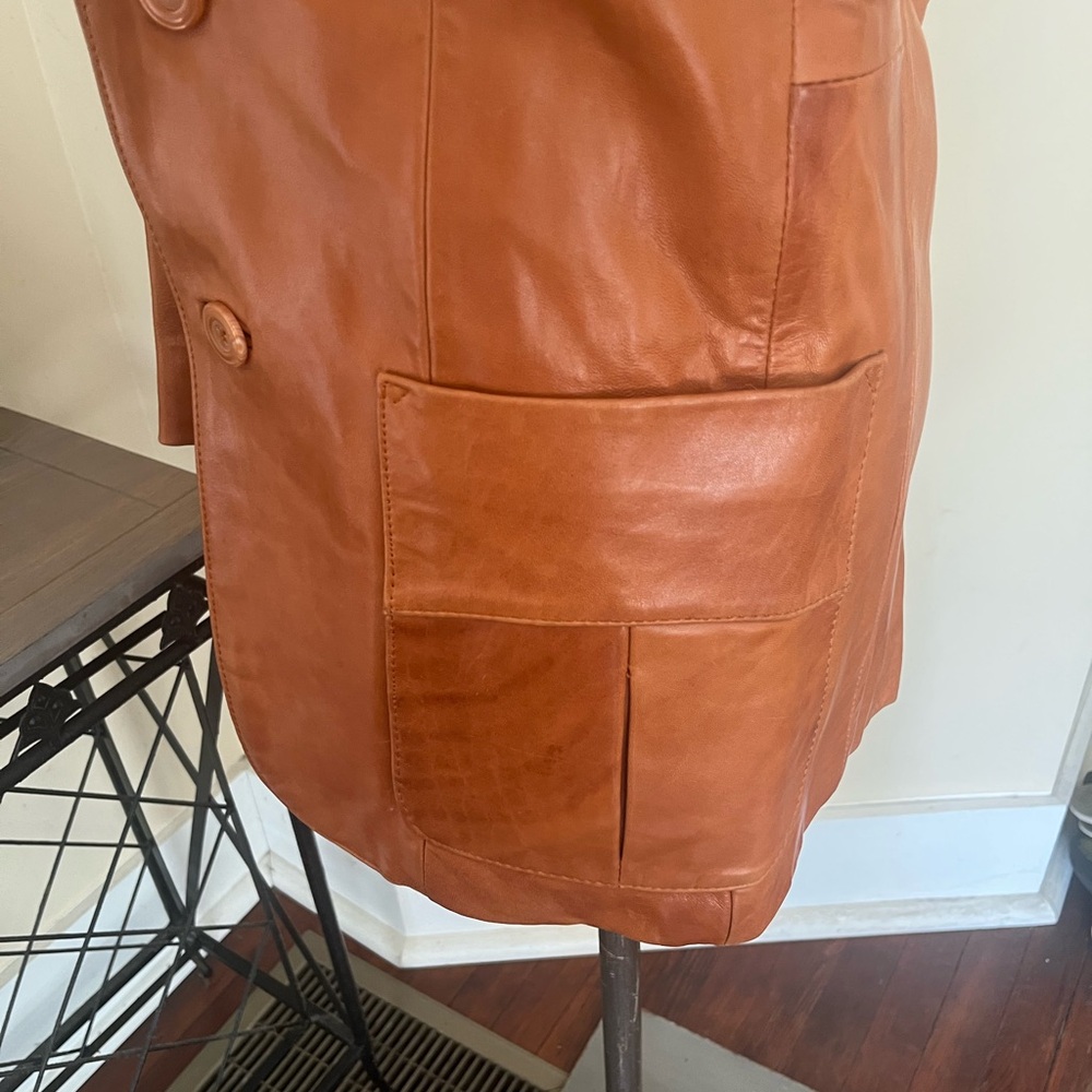 Wilsons Leather Vintage Tan Blazer - Picture 11 of 15